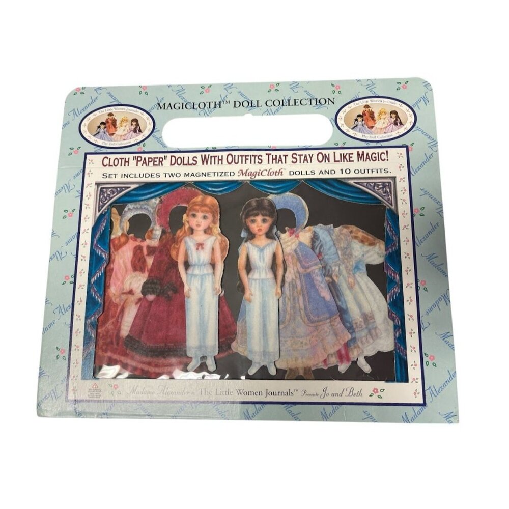 Magic Cloth Doll Collection With 2 Magnetized Dolls & 10 Outfits Set - 1998